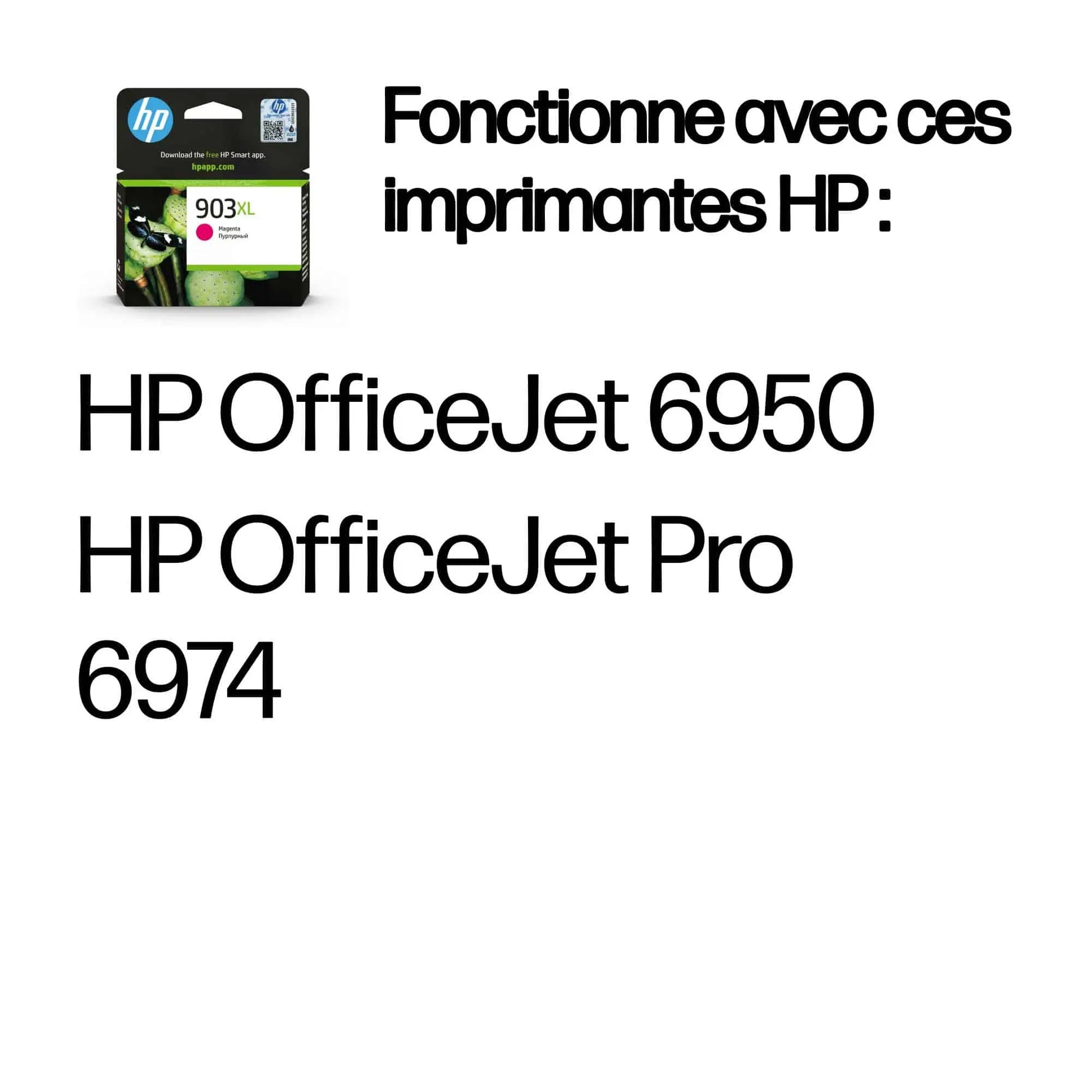 HP 903XL Magenta – Cartouche d’encre grande capacité HP d’origine (T6M07AE) Connecto.ma
