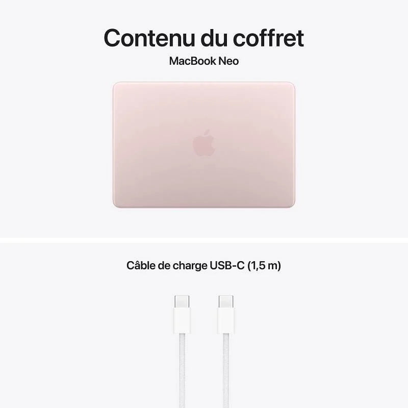 MacBook Neo 13 A18 Pro 512Go – Design aluminium fin autonomie exceptionnelle