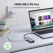 Ugreen USB-C Hub 7 en 1 avec HDMI 4K 60 Hz — vue 4 — Connecto.ma
