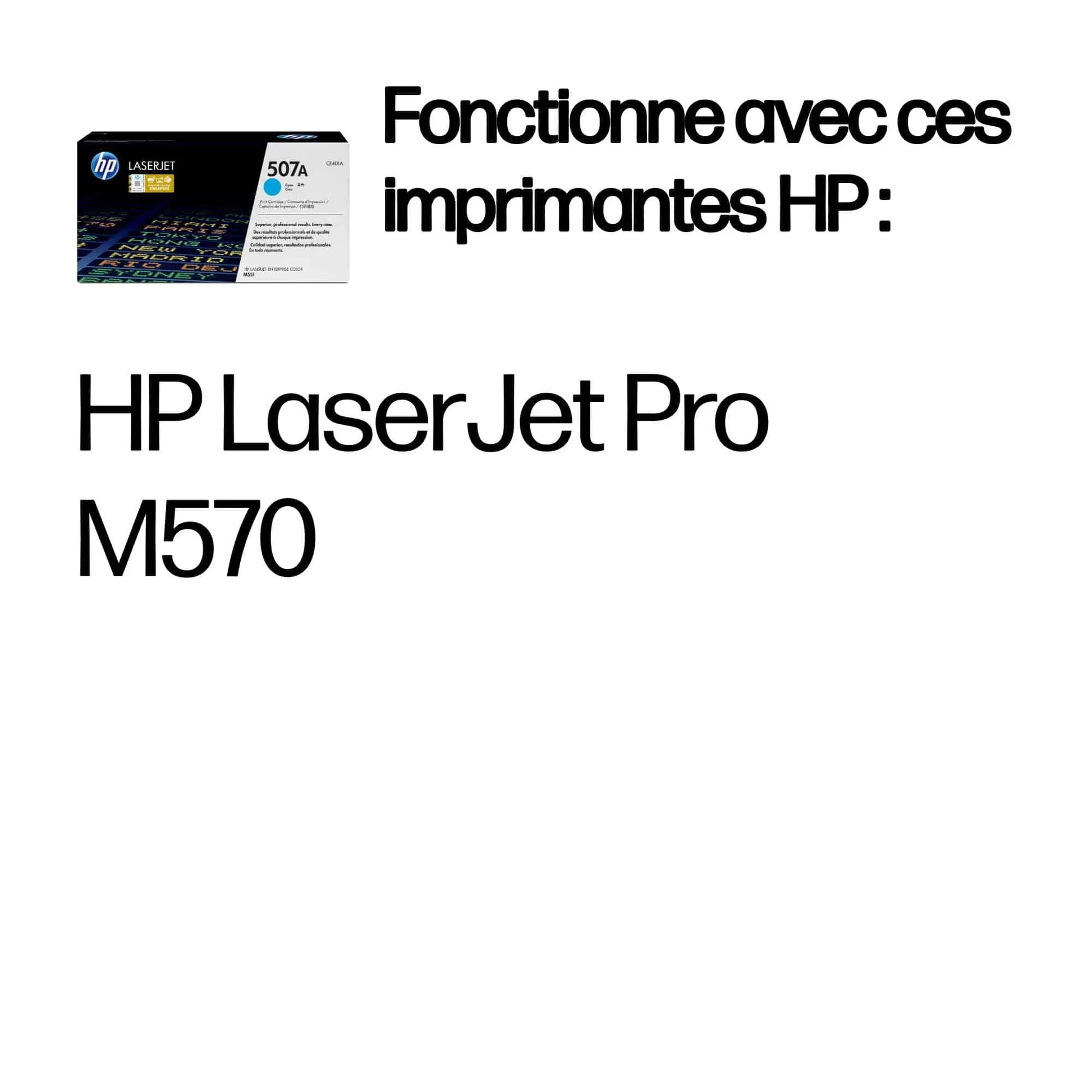 HP 507A Cyan – Toner HP LaserJet d’origine (CE401A) Connecto.ma