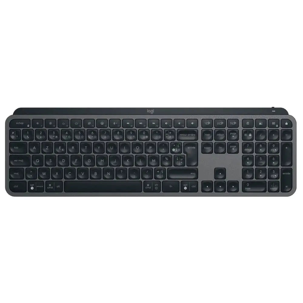 Logitech MX Keys Plus – Clavier Sans Fil AZERTY avec Repose-Poignets — vue 3 — Connecto.ma