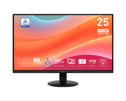 MSI PRO MP252L – Écran Full HD 100Hz (MSI_9S6-3PD7CT-01) Taille de l'écran 24,5"