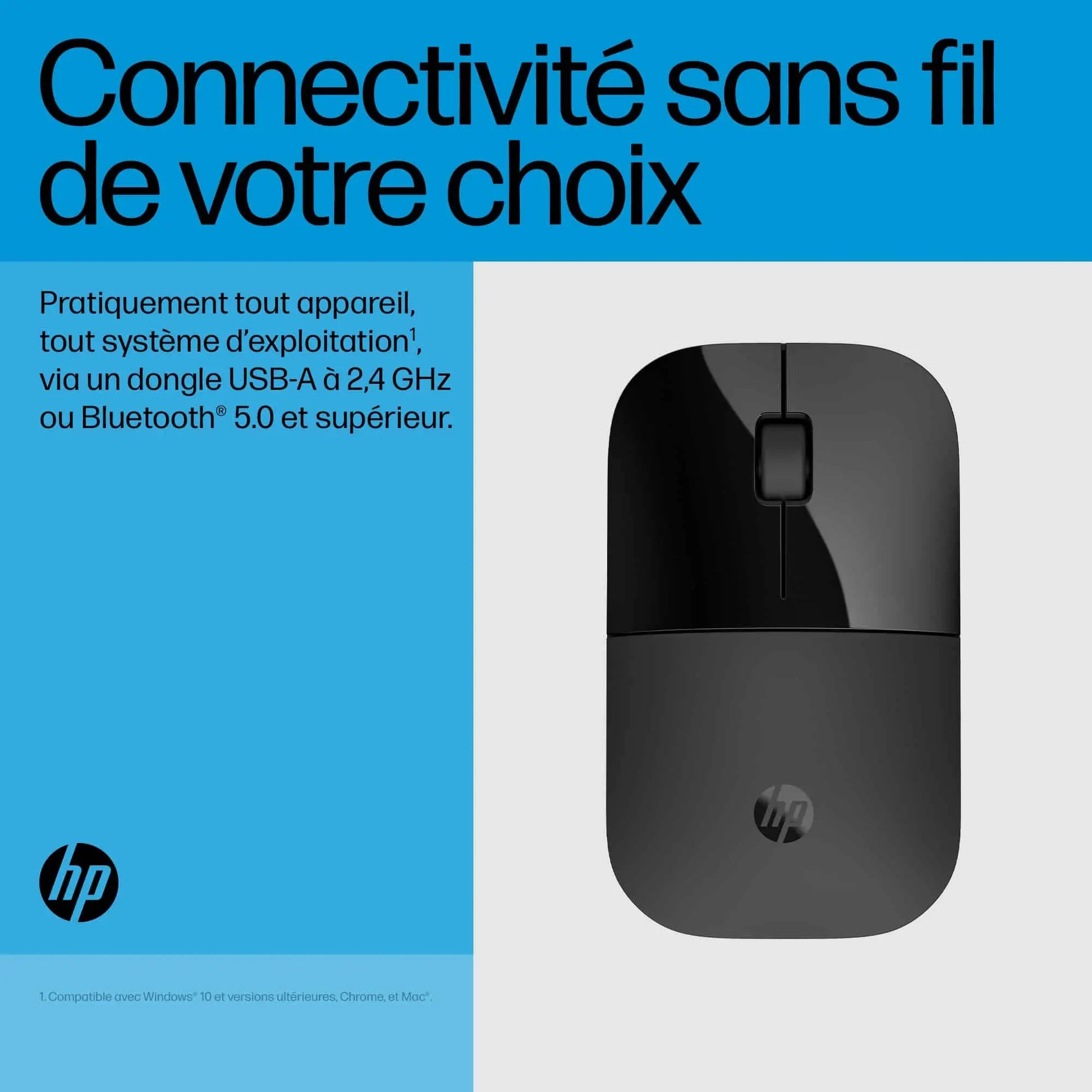 Souris HP double mode Z3700 – Noir (758A8AA) Hewlett Packard