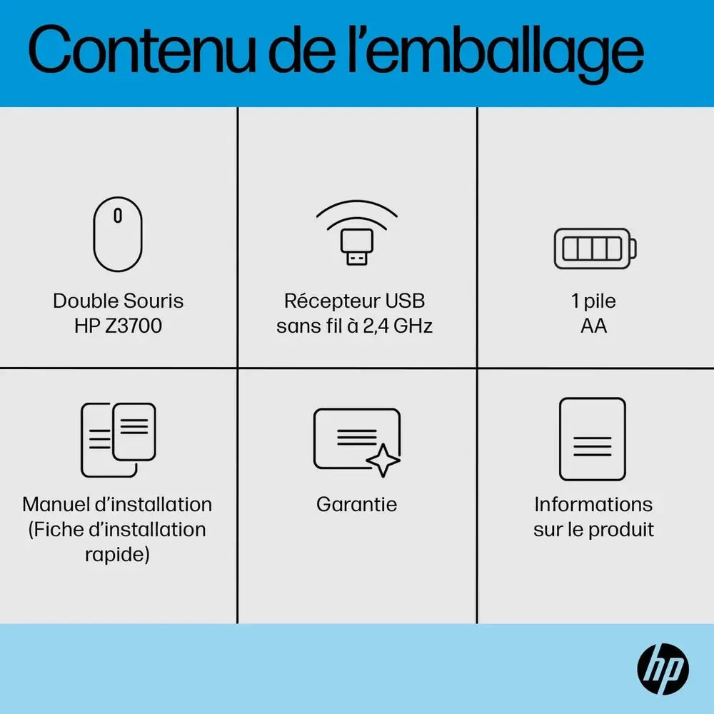 Souris HP double mode Z3700 – Noir — vue 5 — Connecto.ma