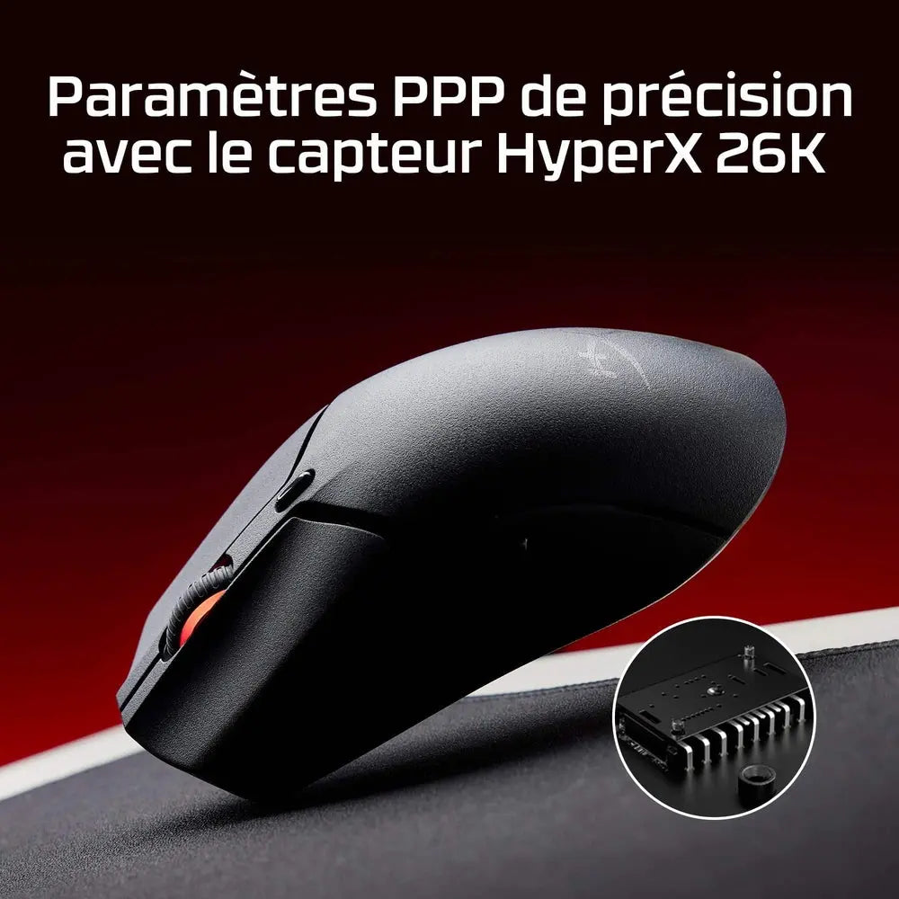HyperX Pulsefire Haste 2 Souris Gamer Sans fil Mini- Noir — vue 8 — Connecto.ma