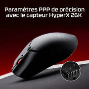 HyperX Pulsefire Haste 2 Souris Gamer Sans fil Mini- Noir — vue 8 — Connecto.ma