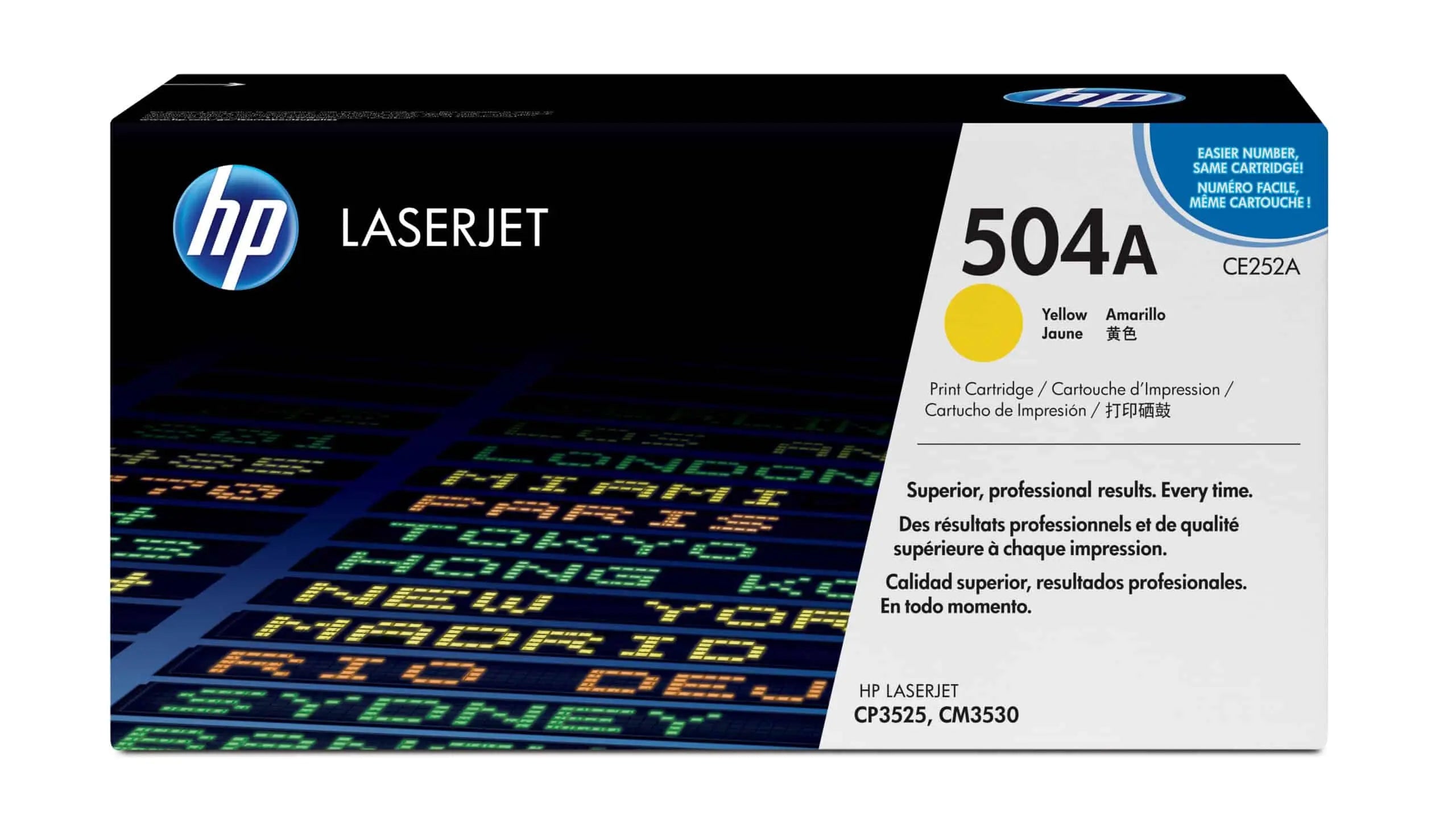 HP 504A Jaune  – Toner HP LaserJet d’origine (CE252A) Connecto.ma