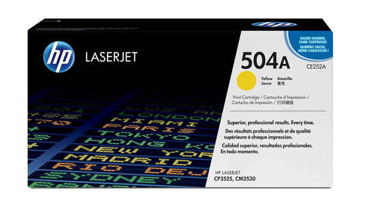 HP 504A Jaune  – Toner HP LaserJet d’origine (CE252A) Connecto.ma