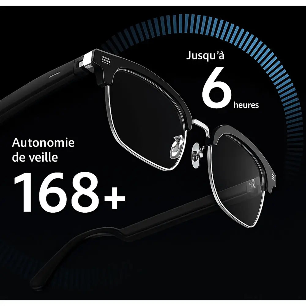 Lunettes Connectées Bluetooth avec Micro Intégré — vue 2 — Connecto.ma