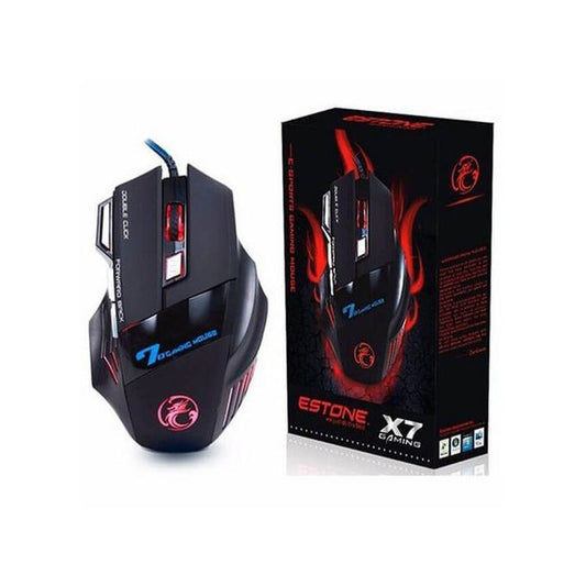 Souris Gamer iMICE X7 2400 DPI – 7 Boutons LED Rouge