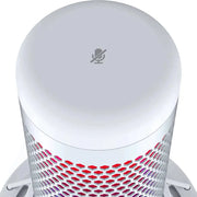 HyperX QuadCast S Blanc – Microphone USB RGB Streaming — vue 3 — Connecto.ma