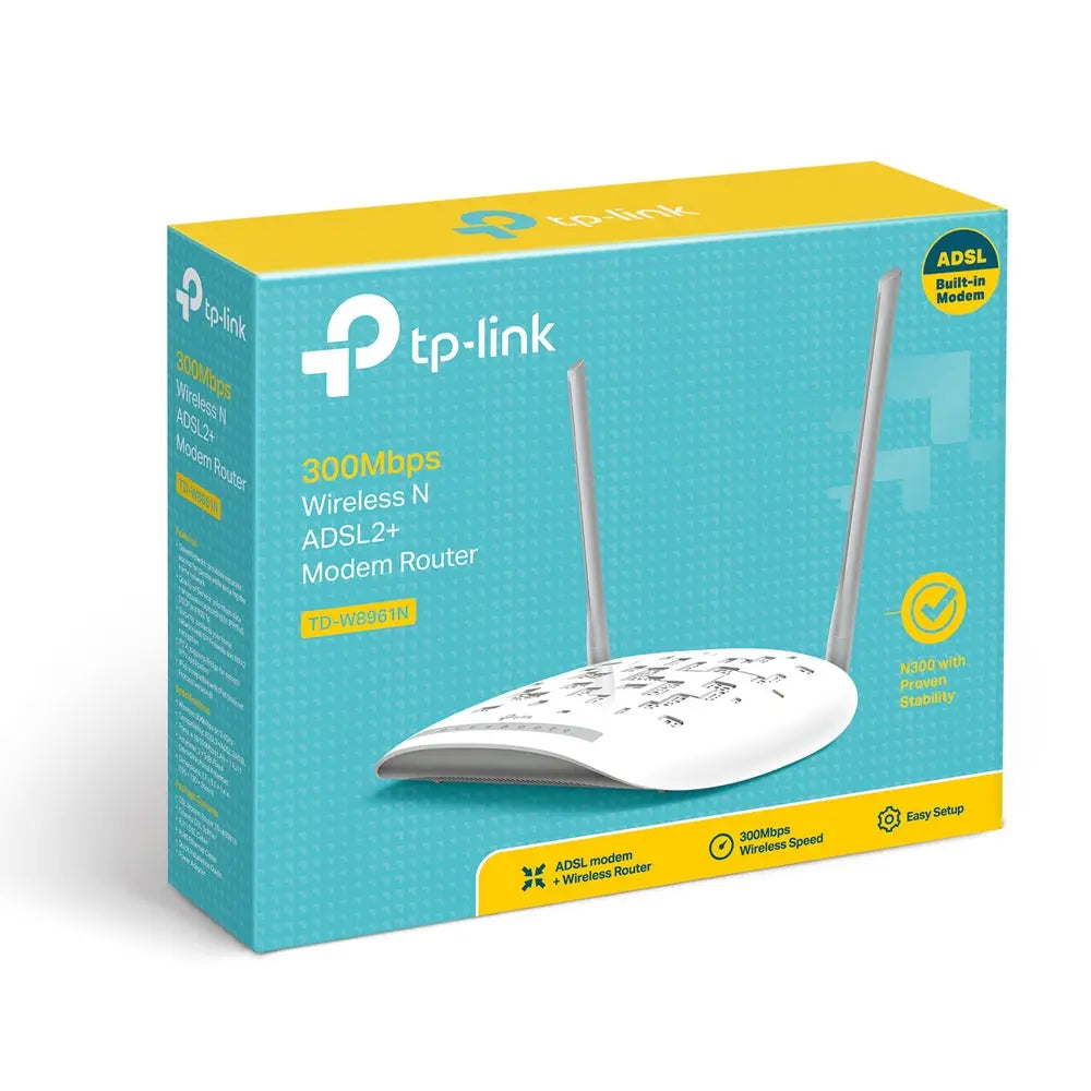 ROUTEUR MODEM TP-LINK SANS FIL N ADSL2+ 300 Mbps (TD-W8961N) TPLINK