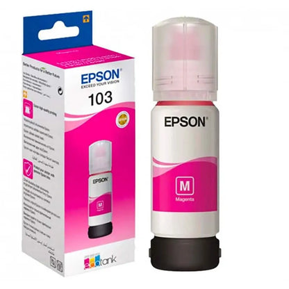 Epson 103 Magenta – Bouteille d’encre Epson EcoTank d’origine (C13T00S34A) Connecto.ma