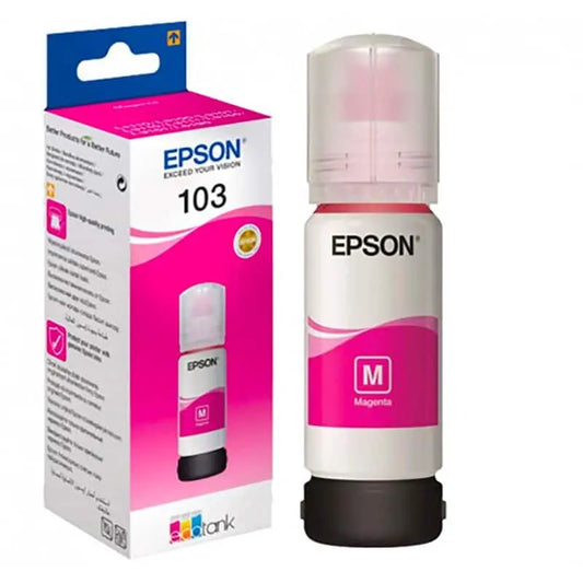 Epson 103 Magenta – Bouteille d’encre Epson EcoTank d’origine (C13T00S34A) Connecto.ma
