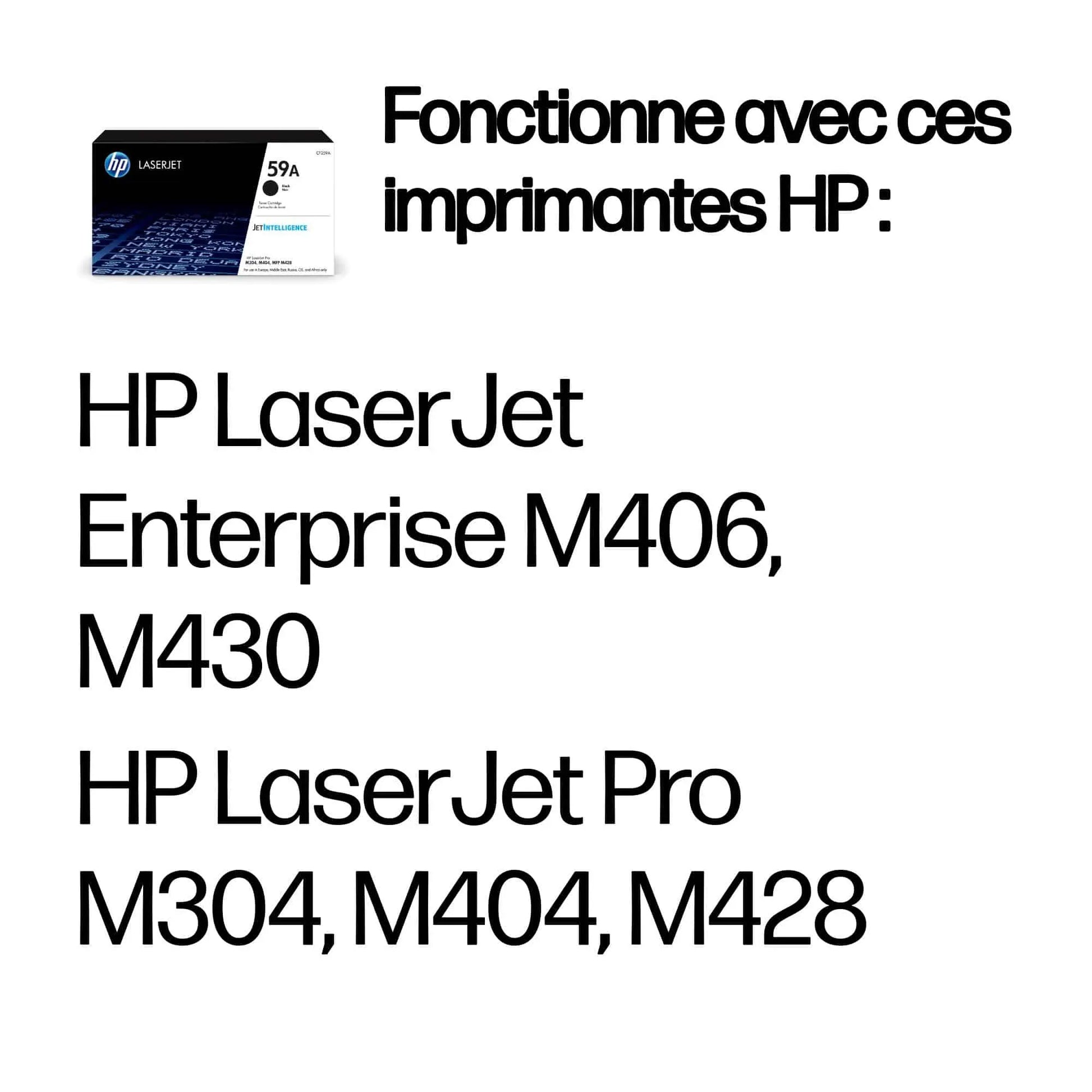 TONER HP 59A LASERJET – Noir (CF259A) Hewlett Packard