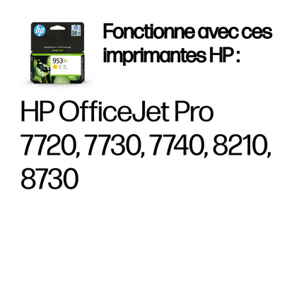 Cartouche d’encre HP 953XL – Jaune (F6U18AE) Hewlett Packard