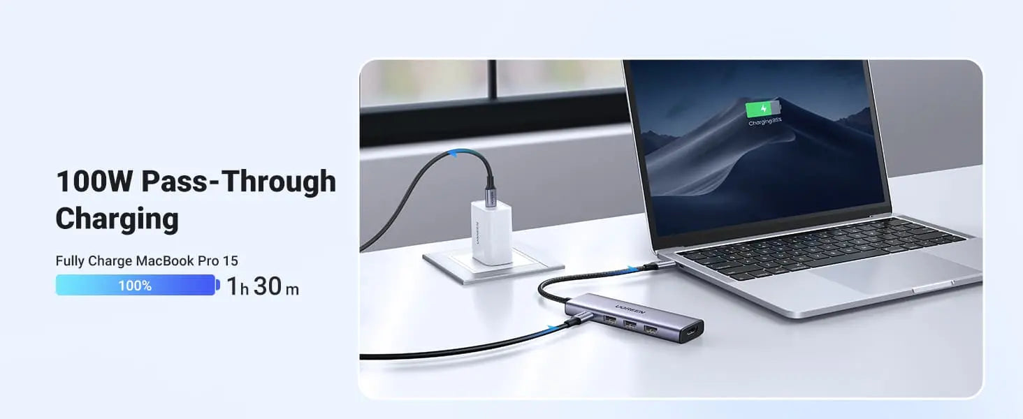 Adaptateur HUB USB-C Ugreen 5 en 1 (15596) Connecto.ma