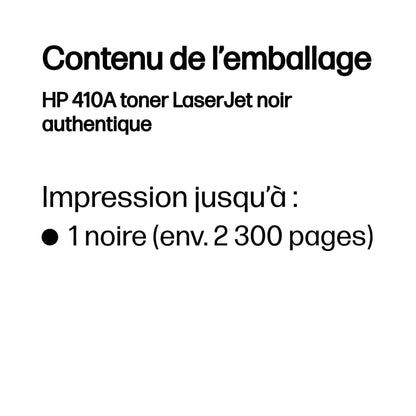 HP 410A Noir – Toner HP LaserJet d’origine (CF410A) Connecto.ma