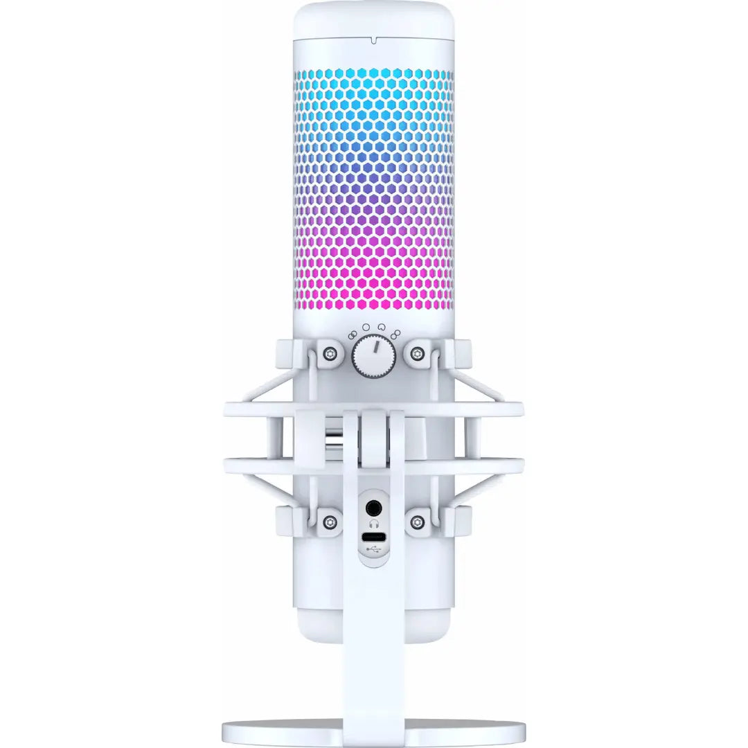 HyperX QuadCast S Blanc – Microphone USB RGB Streaming Connecto.ma