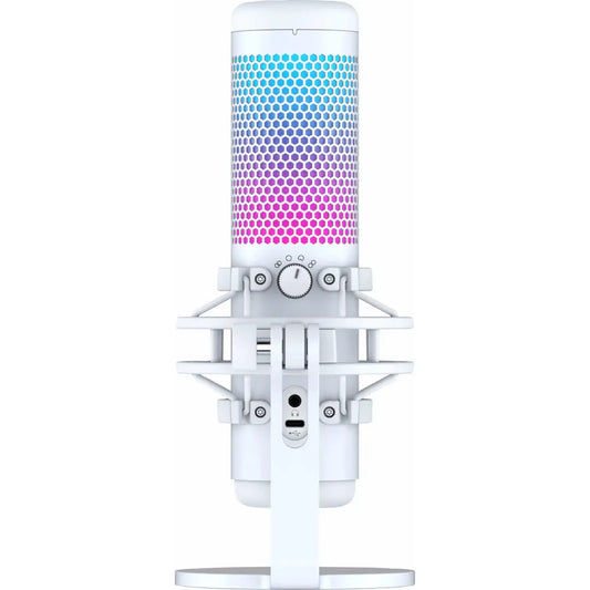 HyperX QuadCast S Blanc – Microphone USB RGB Streaming Connecto.ma