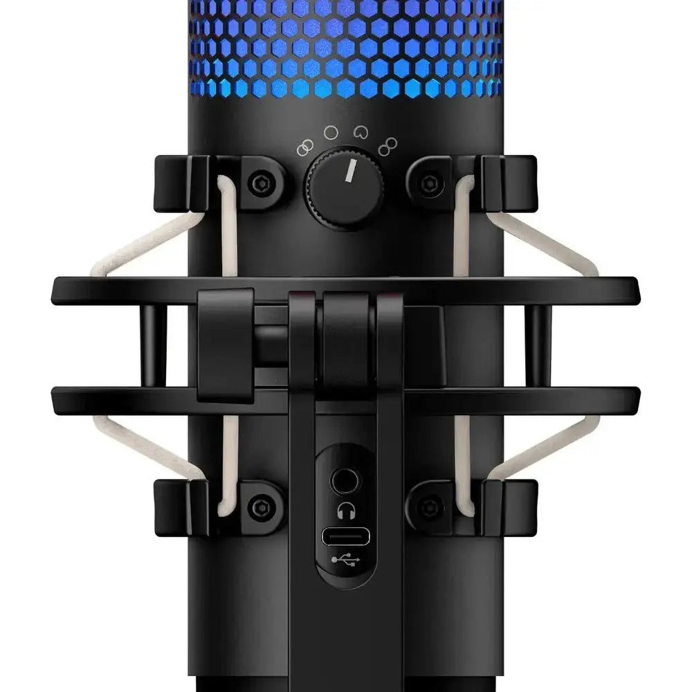 HyperX QuadCast S Noir – Microphone USB RGB Streaming — vue 2 — Connecto.ma