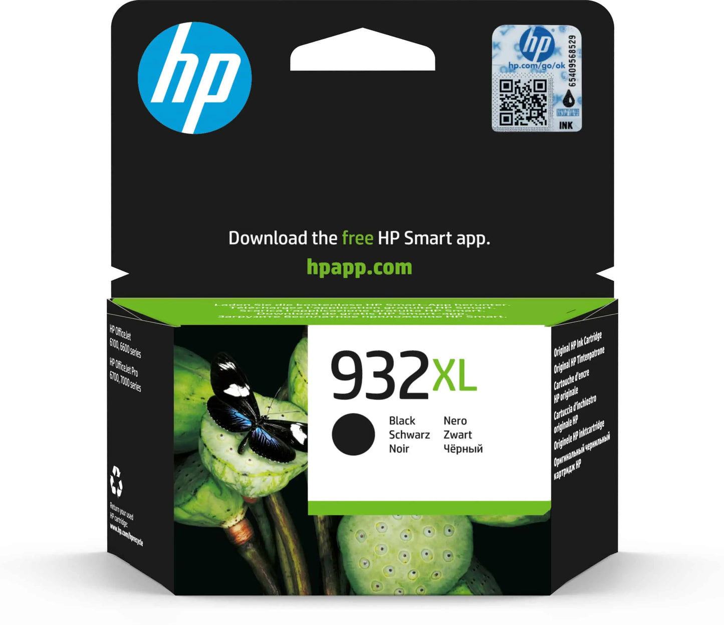 HP 932XL Noir – Cartouche d’encre grande capacité HP d’origine (CN053AE) Connecto.ma