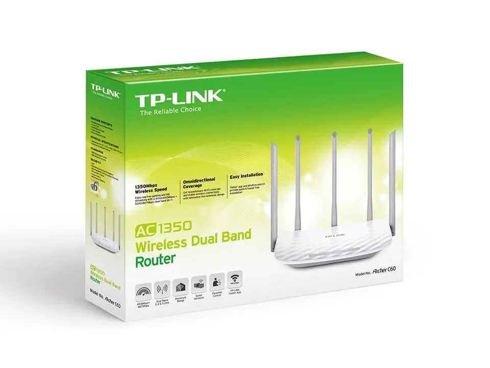 Routeur WiFi TP-LINK bi-bande AC1350 Mbps (ARCHER C60) TPLINK