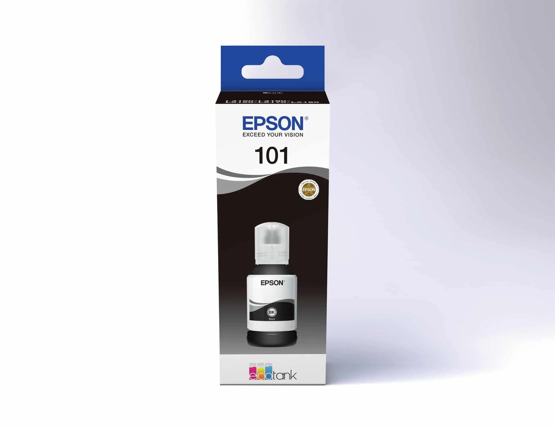 Epson 101 Noir – Bouteille d’encre Epson EcoTank d’origine (C13T03V14A) Connecto.ma