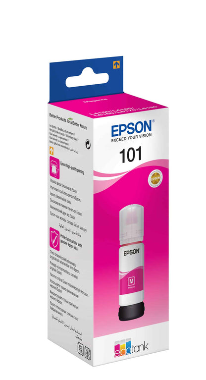 Epson 101 Magenta – Bouteille d’encre Epson EcoTank d’origine (C13T03V34A) Connecto.ma