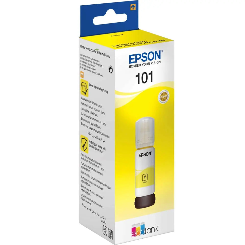 Epson 101 Jaune – Bouteille d’encre Epson EcoTank d’origine — vue 3 — Connecto.ma