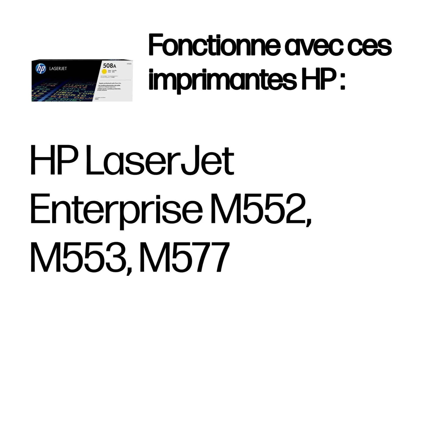 Toner HP 508A toner LaserJet authentique – Jaune (CF362A) Hewlett Packard