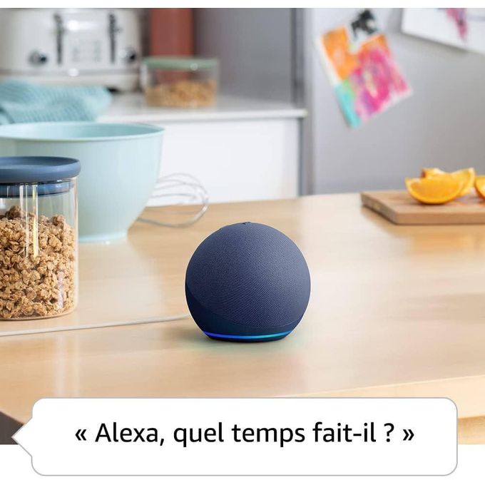 Amazon Alexa Echo Dot 5e gén(Nouvelle génération) Bleu marine – Enceinte connectée Bluetooth et Wi-Fi - Connecto.ma