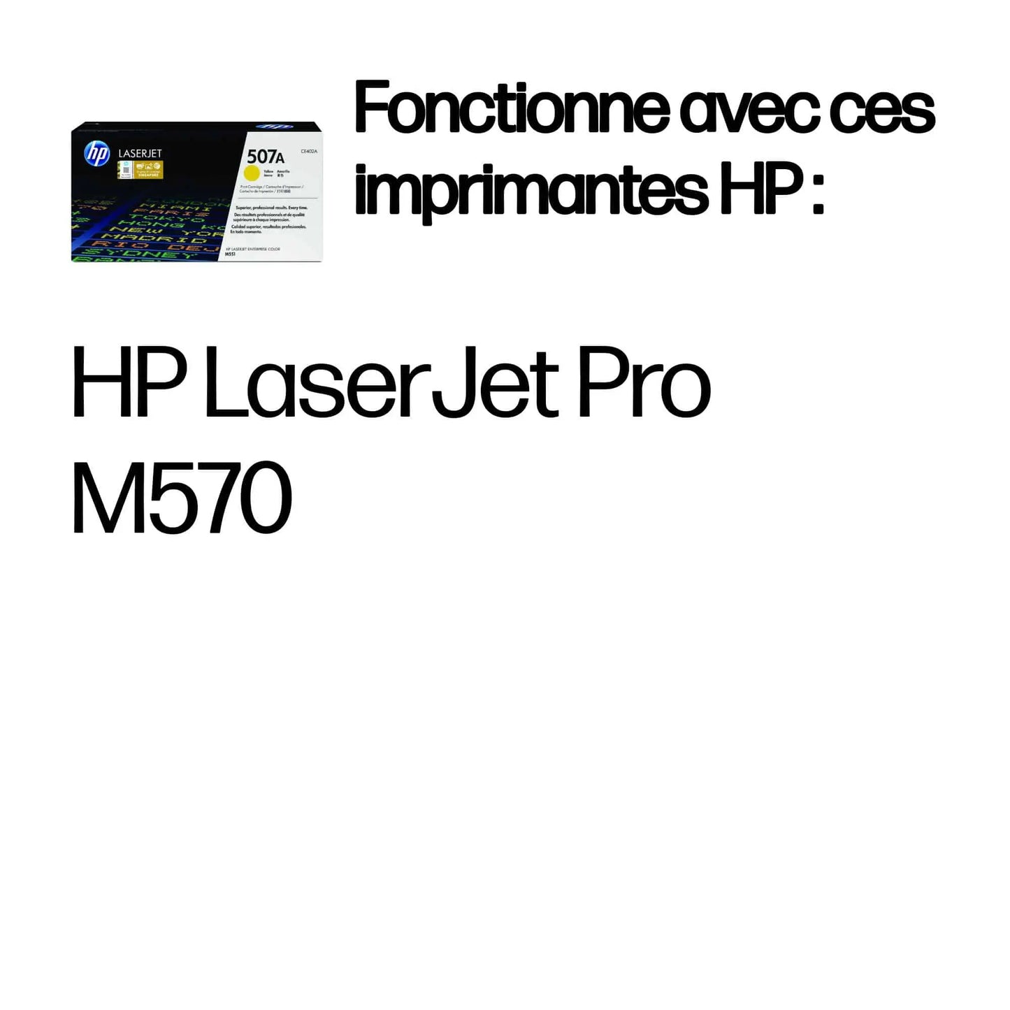 HP 507A Jaune – Toner HP LaserJet d’origine (CE402A) Connecto.ma