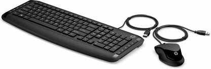 Clavier et souris filaires HP 200 – AZERTY (9DF28AA) Connecto.ma