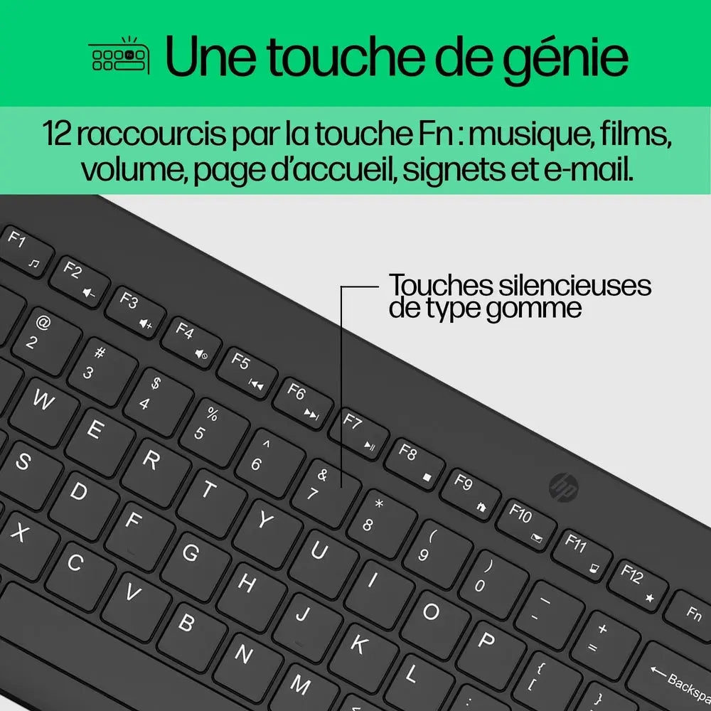 COMBINAISON SOURIS ET CLAVIER SANS FIL HP 330 — vue 4 — Connecto.ma