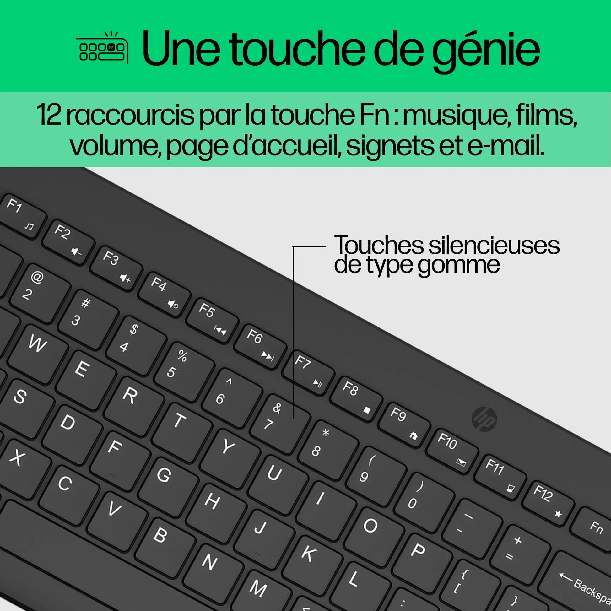 COMBINAISON SOURIS ET CLAVIER SANS FIL HP 330 (2V9E6AA) Hewlett Packard