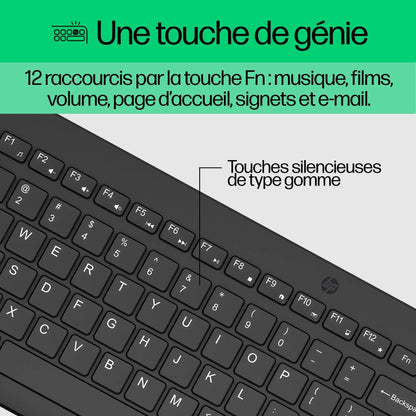COMBINAISON SOURIS ET CLAVIER SANS FIL HP 330 (2V9E6AA) Hewlett Packard