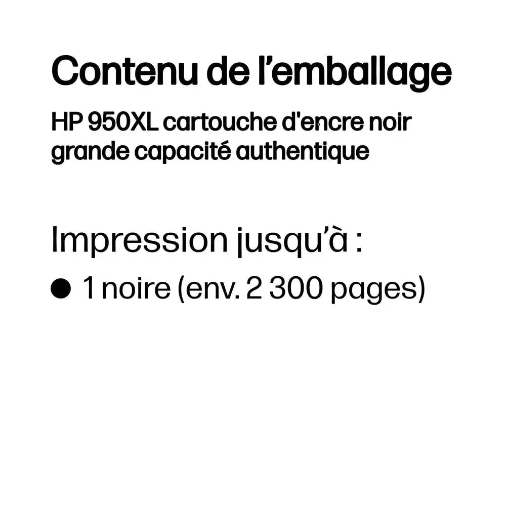 HP 950XL Noir – Cartouche d’encre grande capacité HP d’origine — vue 3 — Connecto.ma