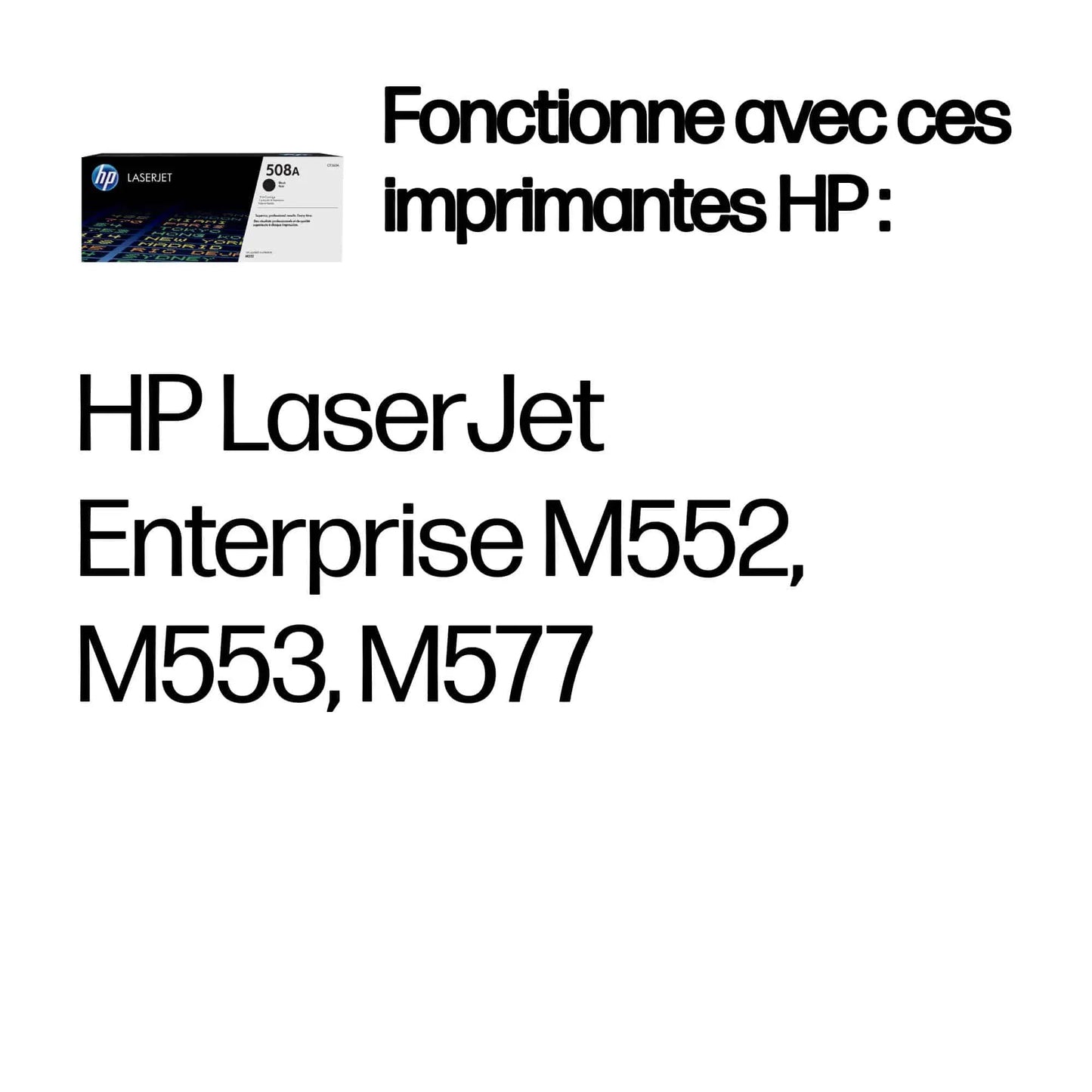 Toner HP 508A LaserJet authentique – Noir (CF360A) Hewlett Packard