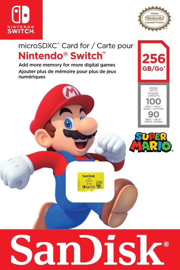 Carte microSDXC™ SanDisk 256 Go, pour Nintendo Switch™