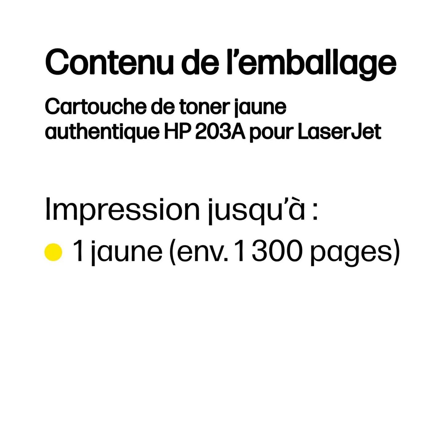 HP 203A Jaune – Toner HP LaserJet d’origine (CF542A) Connecto.ma