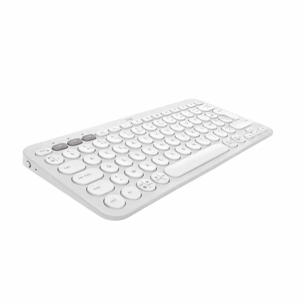 Clavier sans fil Bluetooth Logitech Pebble Keys 2 K380s Mini–Blanc — vue 2 — Connecto.ma