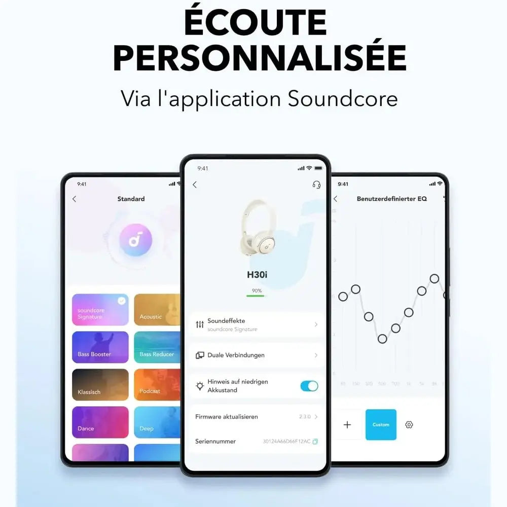 casque sans fil supra-auriculaire Soundcore H30i — vue 8 — Connecto.ma
