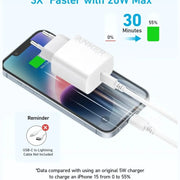 Anker chargeur mural 20W USB-C - Blanc — vue 3 — Connecto.ma