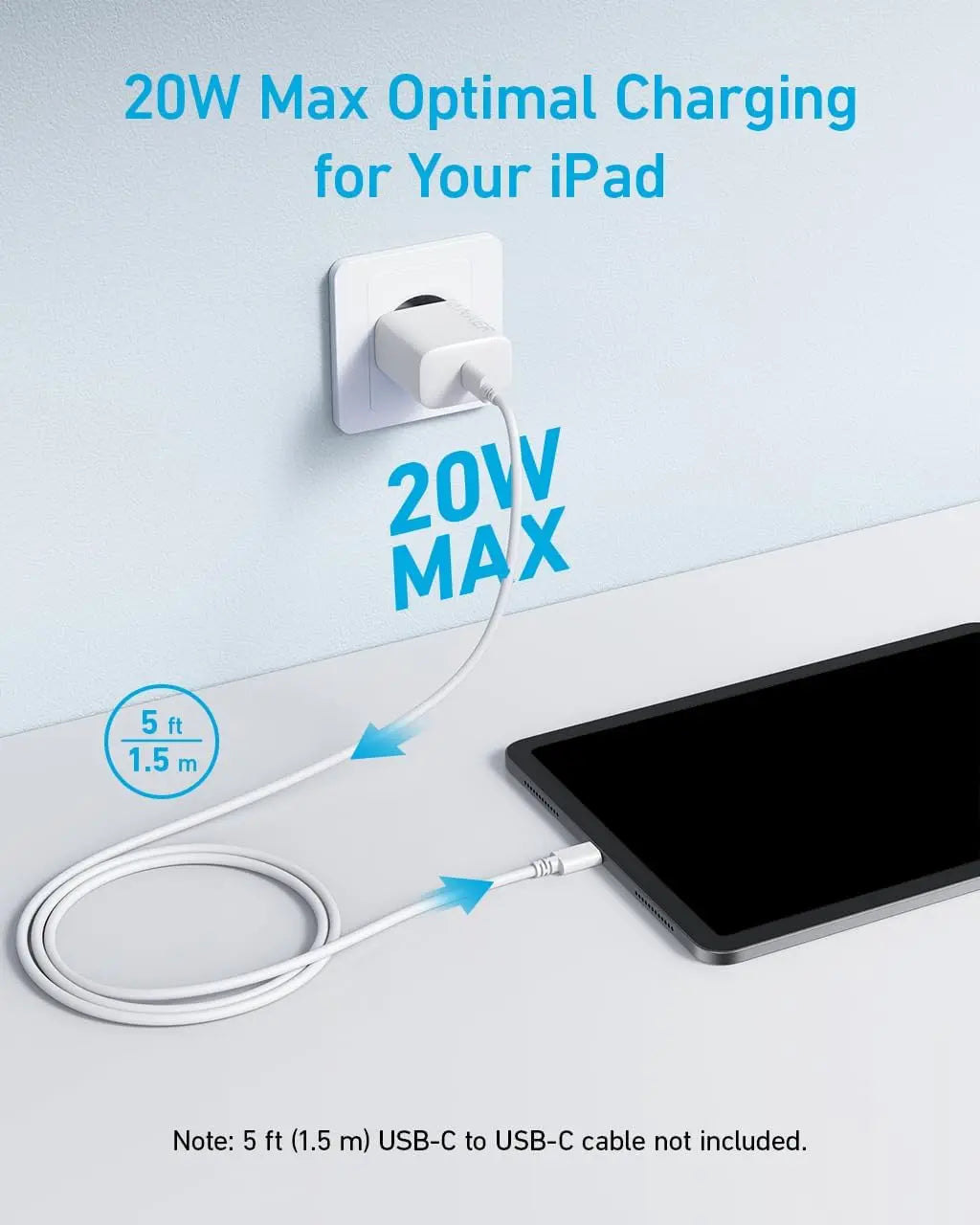 Anker chargeur mural 20W USB-C - Blanc - Connecto.ma