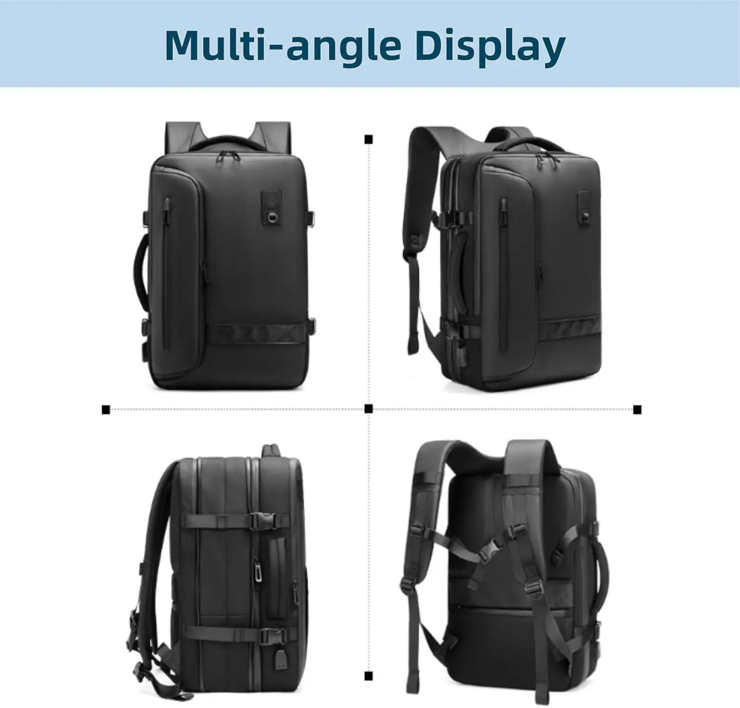 Sac à Dos Étanche RZTX – 45L, Antivol, Sac Sous Vide & Ventouse Puissante Intégrée-cartable Connecto.ma