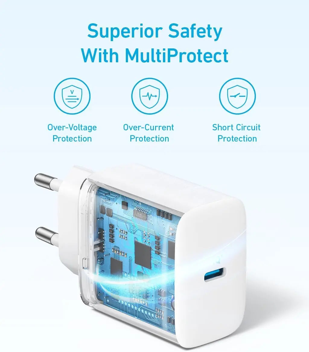 Anker chargeur mural 20W USB-C - Blanc - Connecto.ma