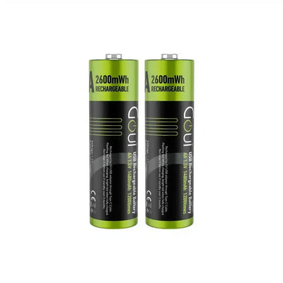 Goui Piles Rechargeables avec port Type-C AA (2 pièces) — Connecto.ma