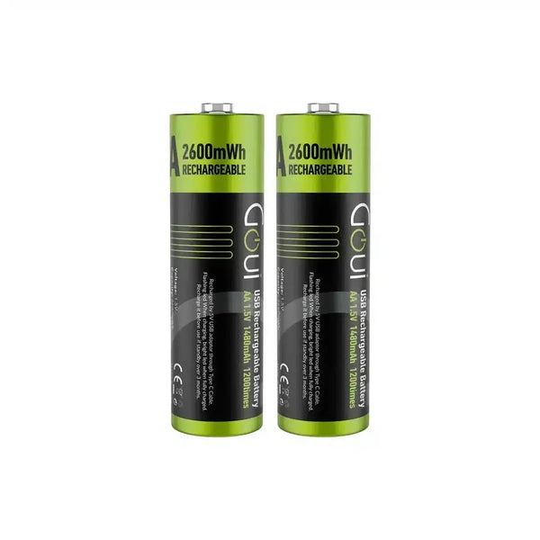 Goui Piles Rechargeables avec port Type-C AA (2 pièces) (G-AATC)