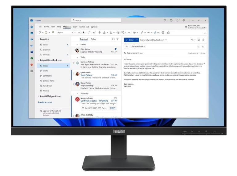 Moniteur Écran LENOVO Thinkvision S24-4e 23.8&Prime; (64B5KAT1EU)